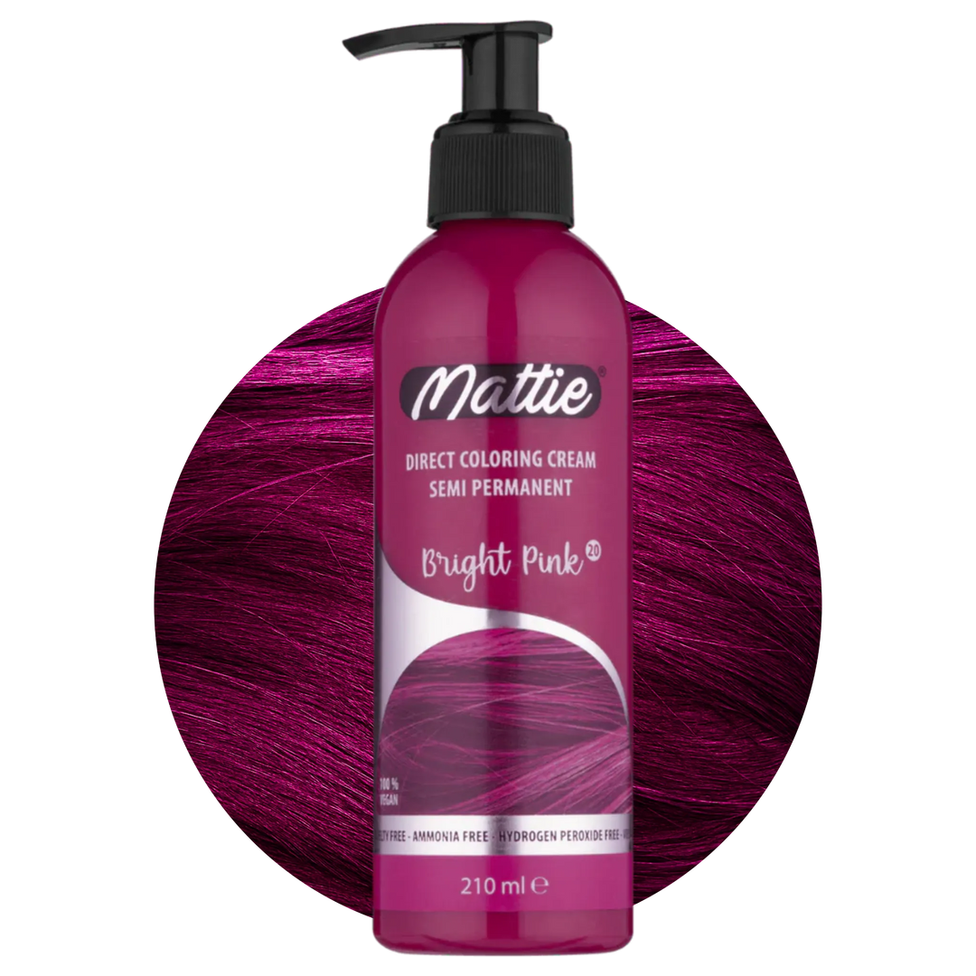 Mattie Bright Pink - Vegan Semi-Permanent Direct Dye Hair Color Cream 210 ml