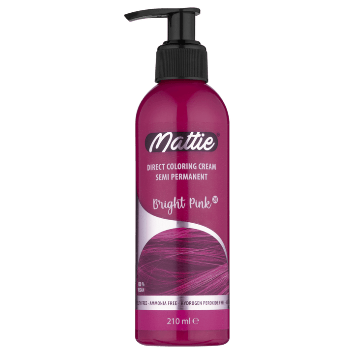 Mattie Bright Pink - Vegan Semi-Permanent Direct Dye Hair Color Cream 210 ml