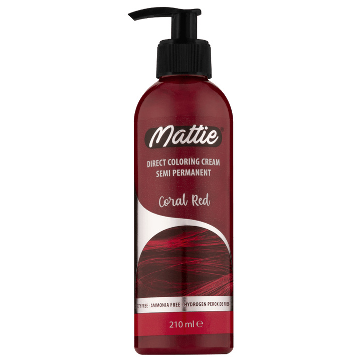 Mattie Coral Red - Vegan Semi-Permanent Direct Dye Hair Color Cream 210 ml