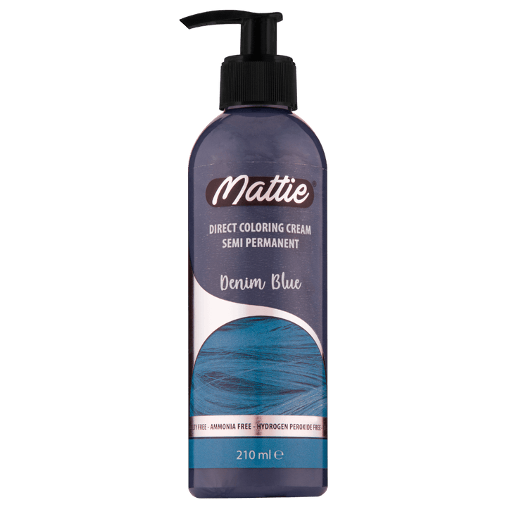 Mattie Denim Blue - Vegan Semi-Permanent Direct Dye Hair Color Cream 210 ml