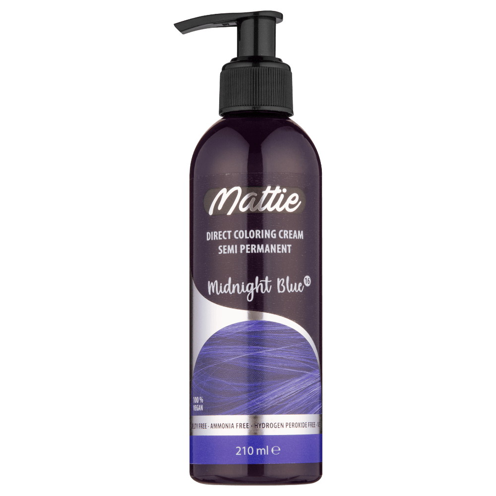 Mattie Midnight Blue - Vegana Colorazione Semipermanente Colorazione Diretta Crema Colorante 210 ml