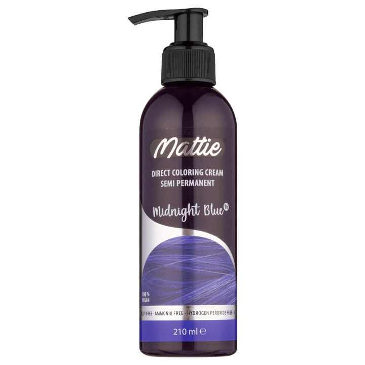 Mattie Midnight Blue - Vegana Colorazione Semipermanente Colorazione Diretta Crema Colorante 210 ml