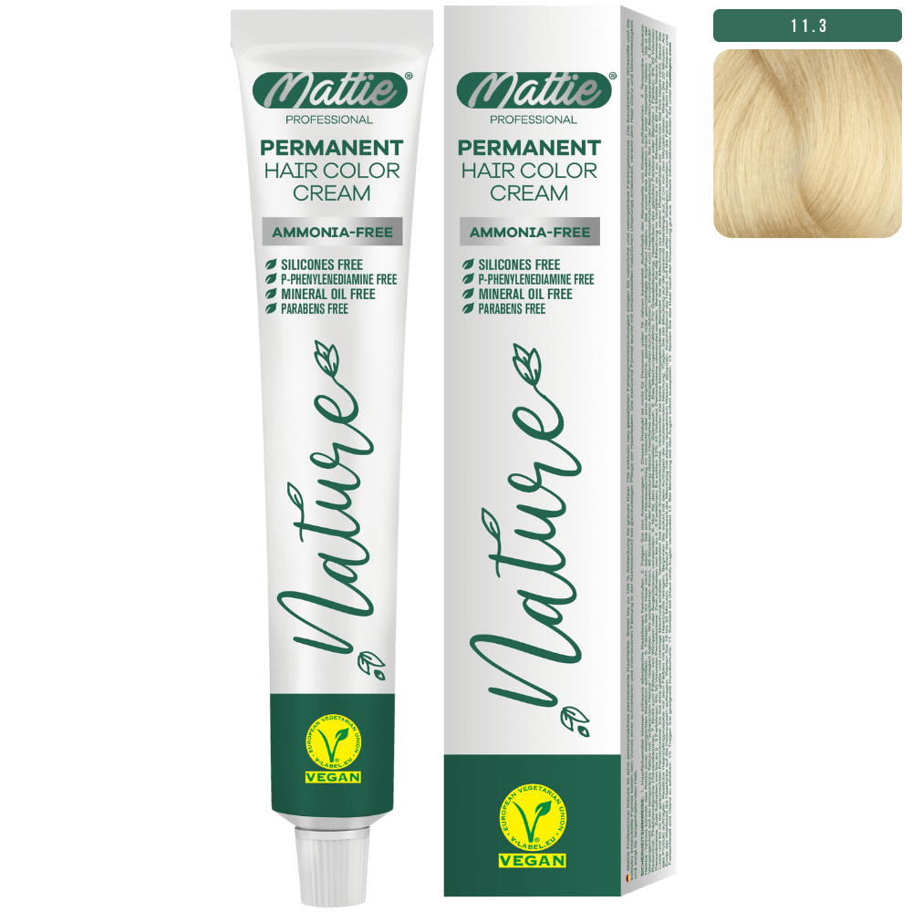 Mattie Professional Nature (11.3) Biondo Champagne Chiaro - Crema Colorante Permanente Vegana 60ml